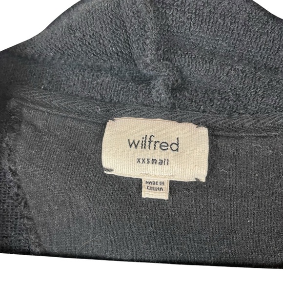 Wilfred XXS Black Zip Up Longline Hoodie Jacket Aritzia - Picture 4 of 6